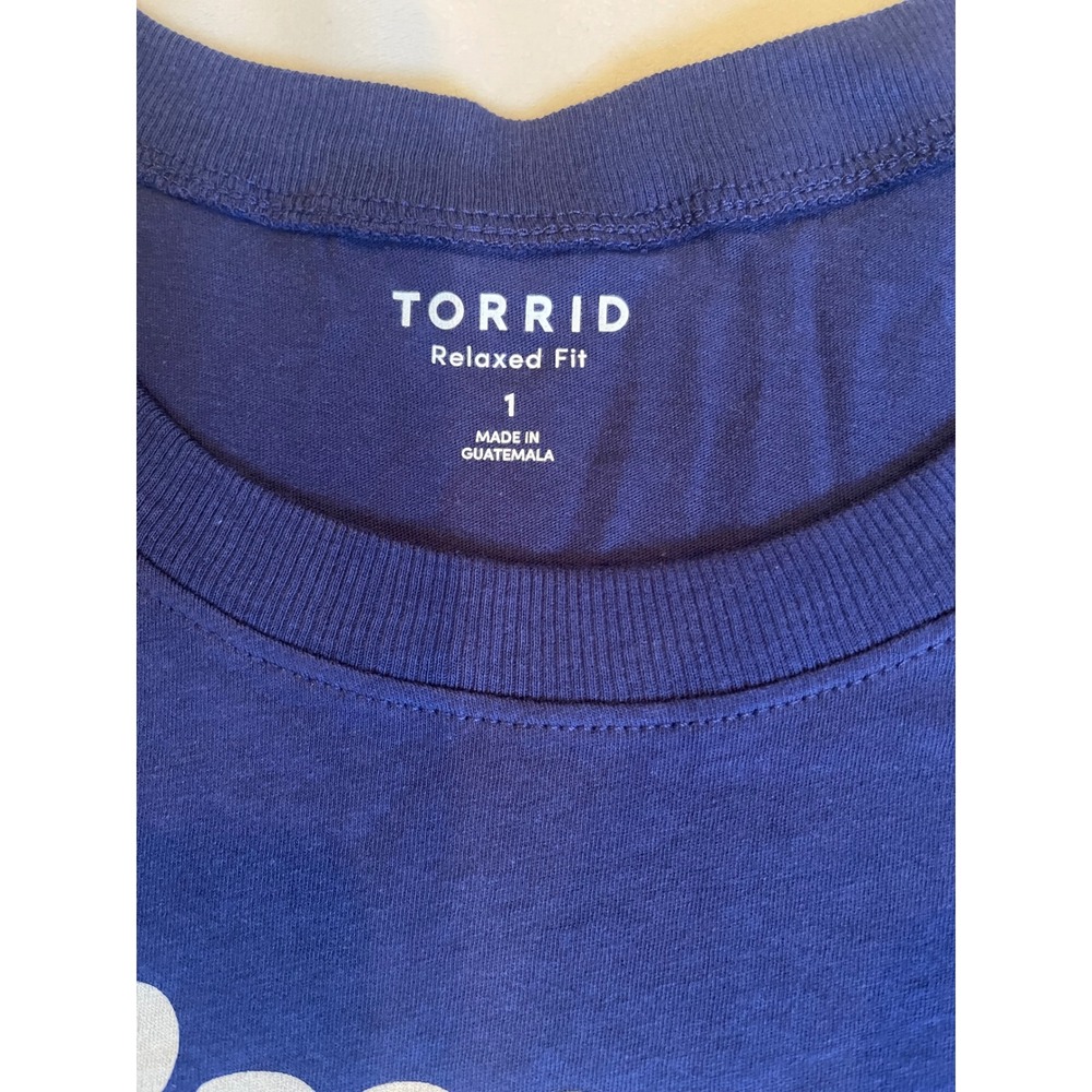 Torrid Womens Plus Size 1 Graphic T-Shirt Blue Im This And More Relaxed Fit Tee - Picture 2 of 7
